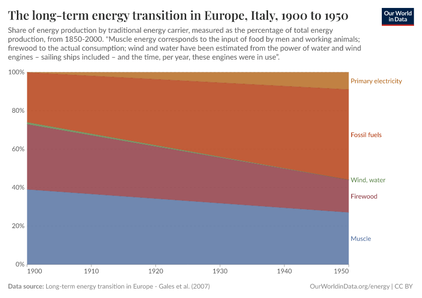 The long-term energy transition in Europe